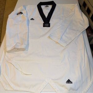Adidas Taekwondo Korea GI Mens Sz 7 White USA Pullover Martial Arts